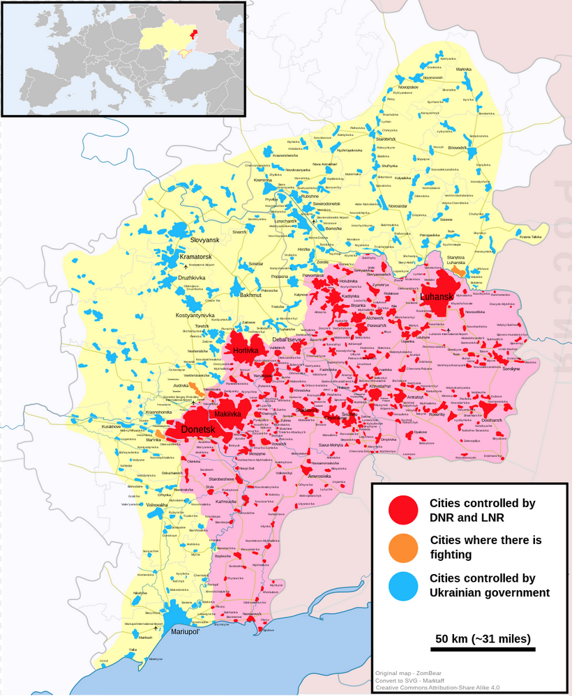 donbas region conflict zone