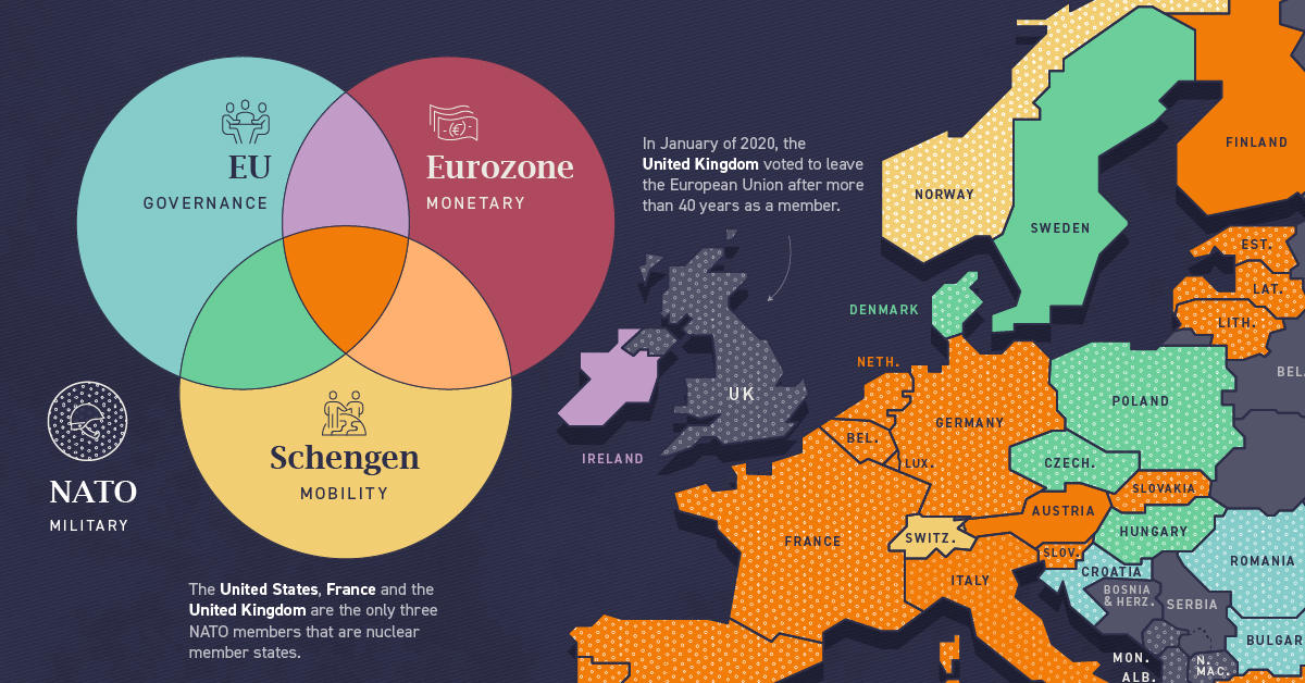 Map of Europe's member states