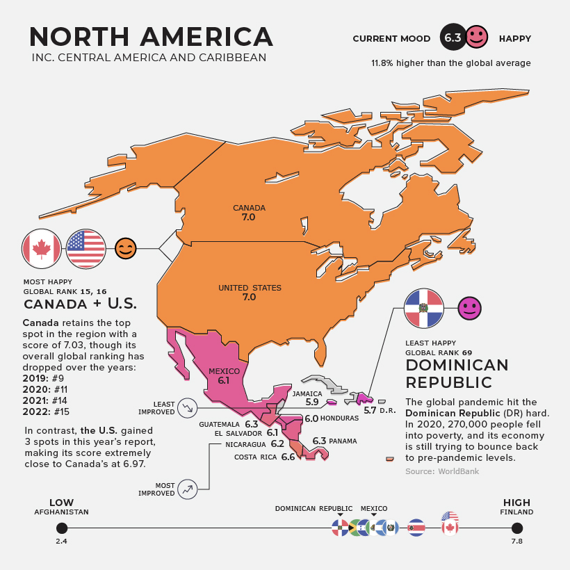 Mapped Global Happiness Levels in 2022 Telegraph