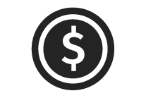 coin icon with dollar sign