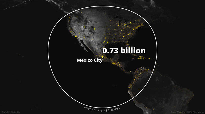 人口密集区圈 - 墨西哥城