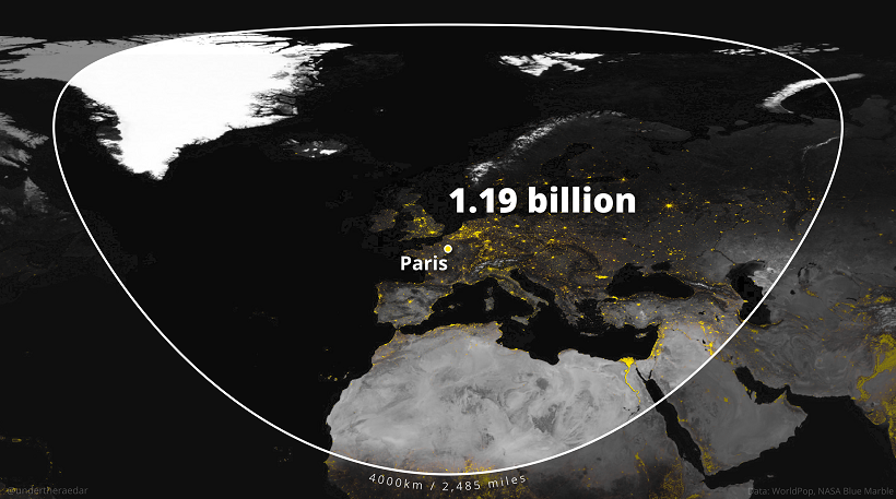 人口密集区圈 - 巴黎