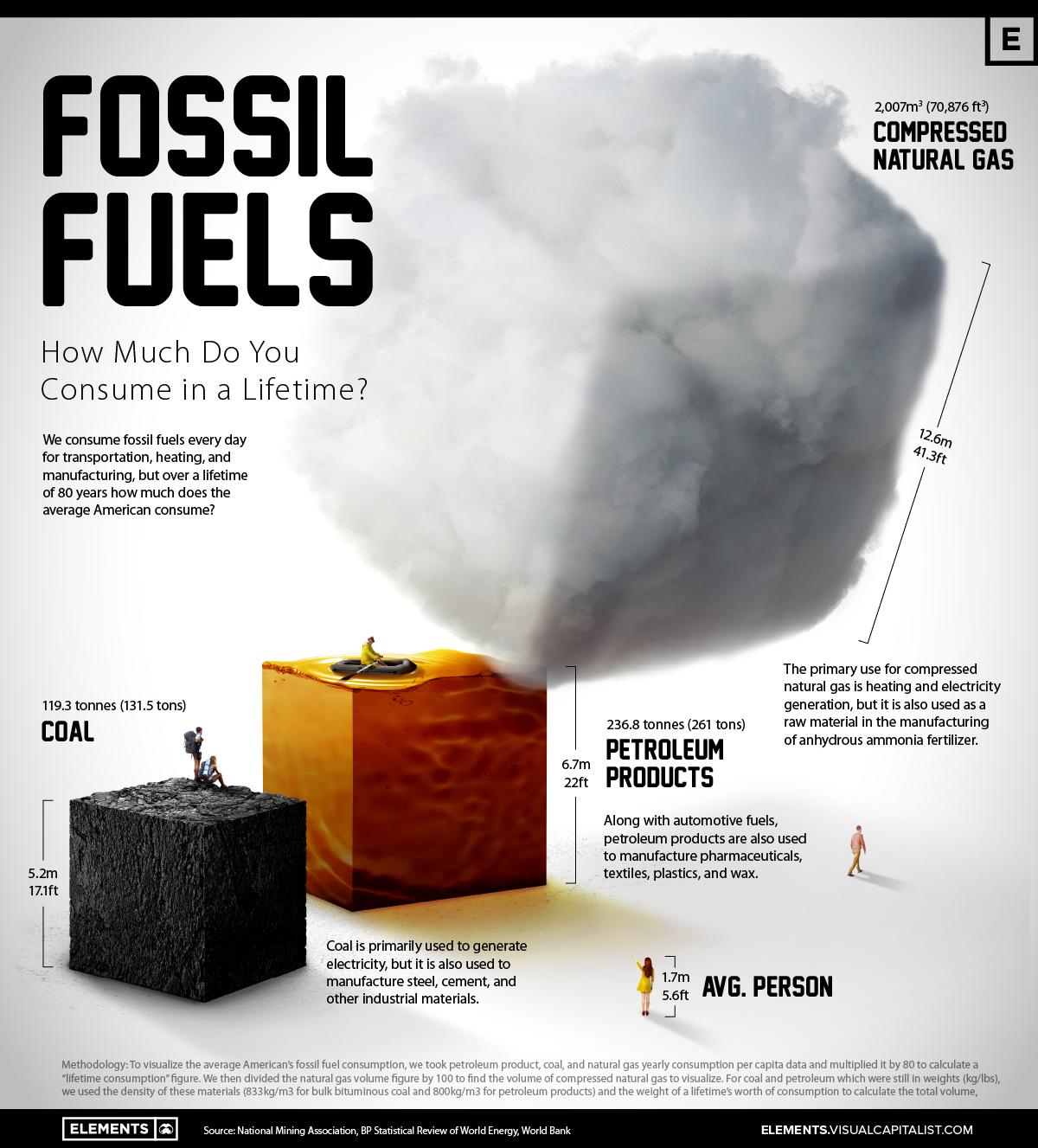 A Lifetime’s Consumption of Fossil Fuels, Visualized