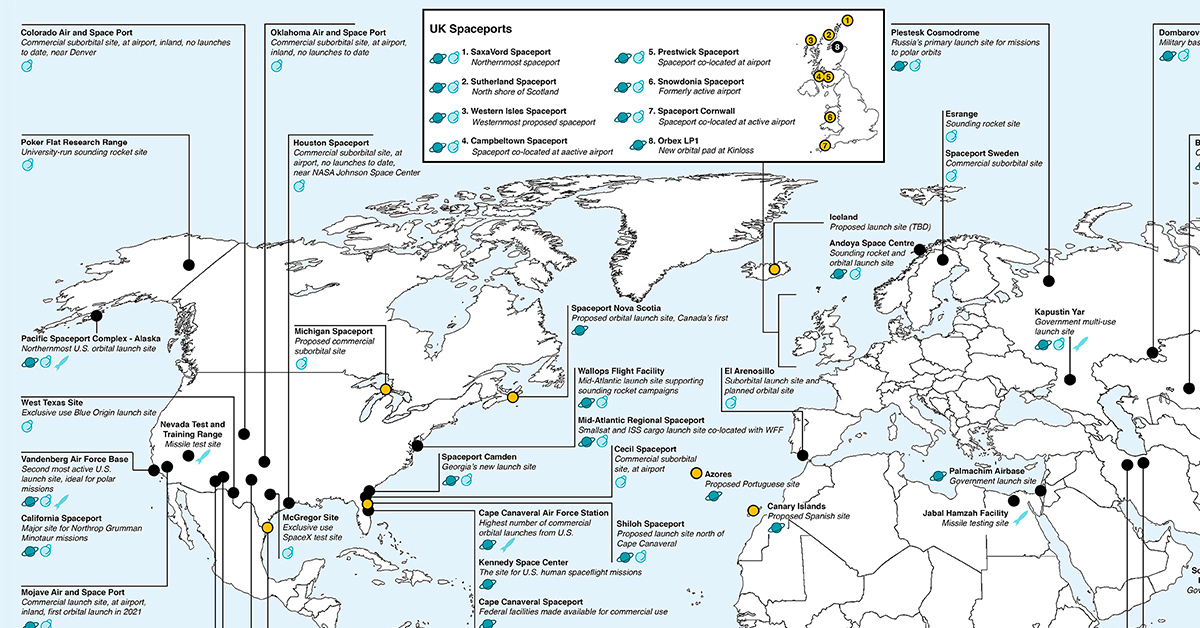 All of the World's Spaceports on One Map