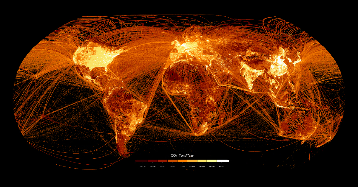 mapping carbon dioxide emissions worldwide