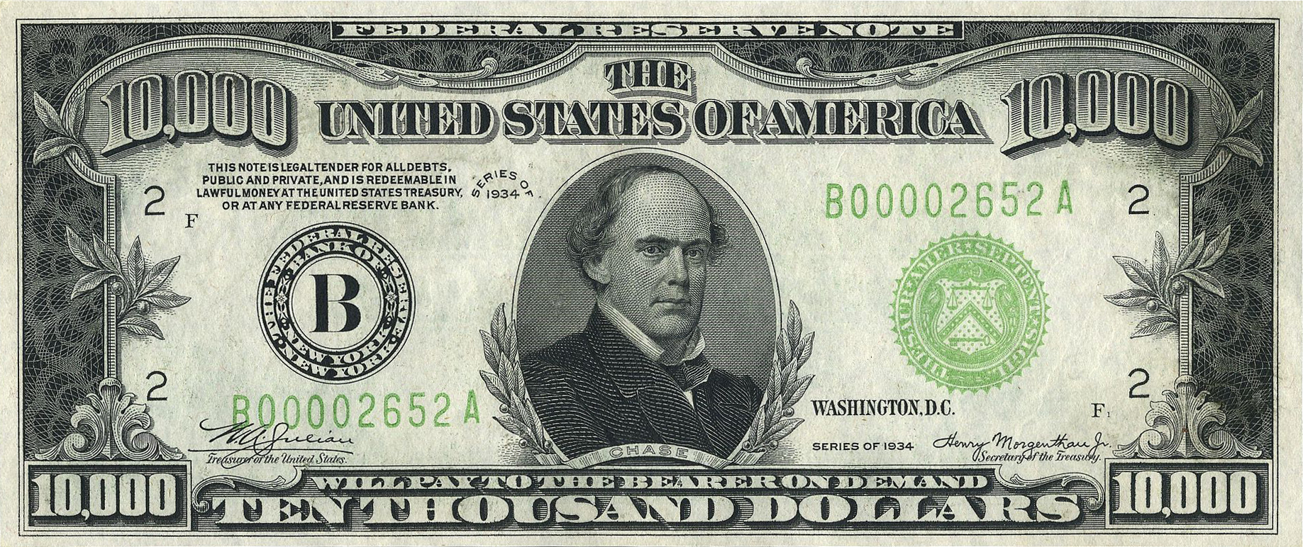 $10,000 U.S. note (1934 series)