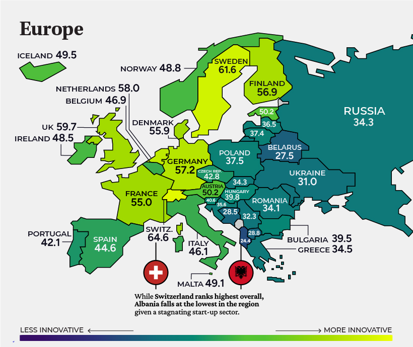 💡 Comparison of Average IQ Levels by Country in 2024