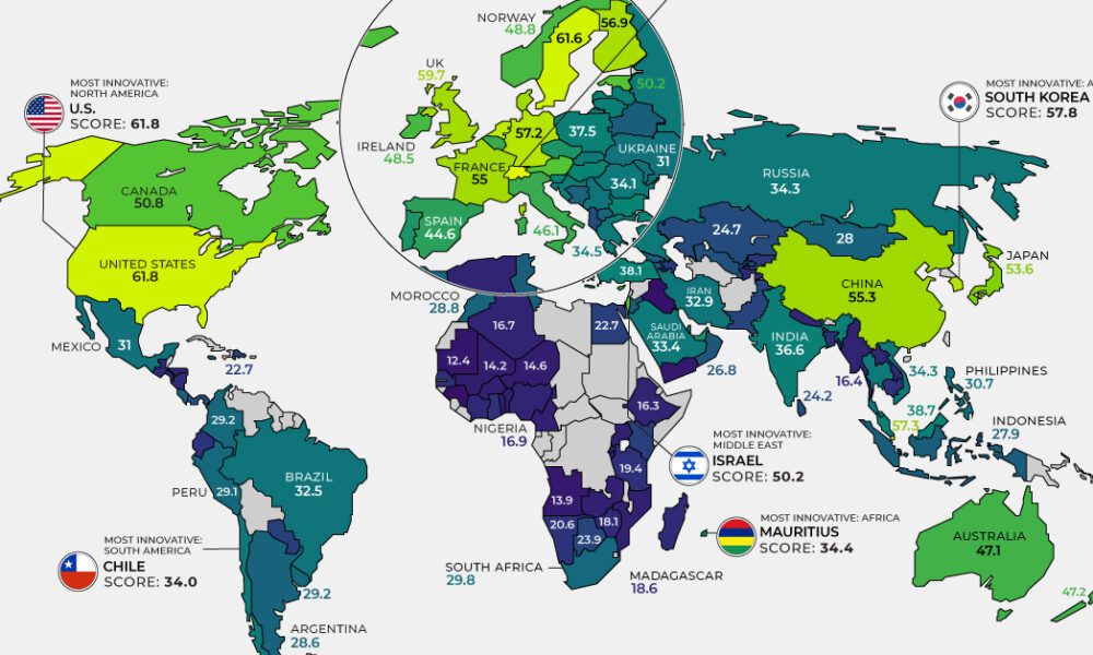 New map reveals how much every country's top r earns