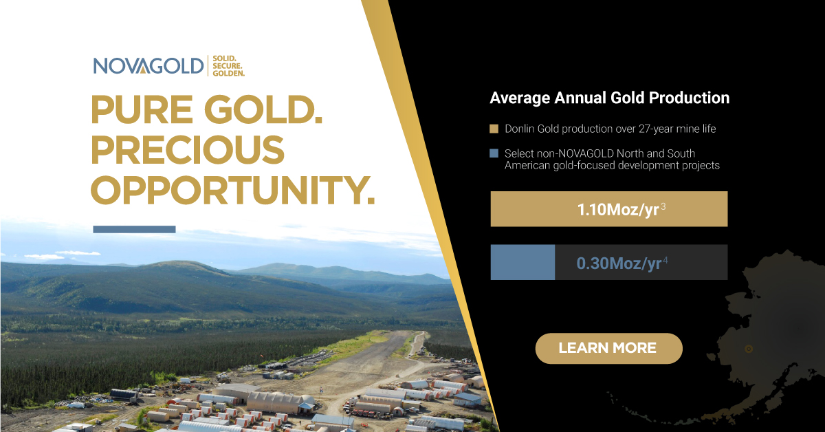 Novagold's Donlin Gold project is anticipated to be one of the highest gold producers in the industry