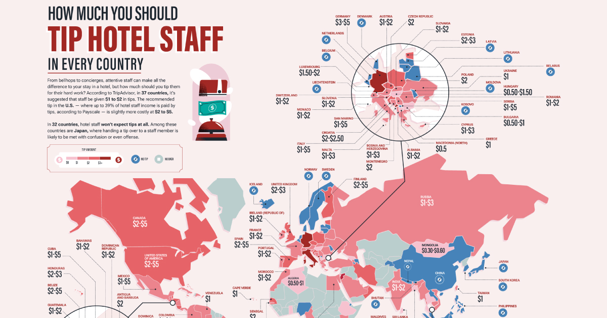 how much should you tip in each country?