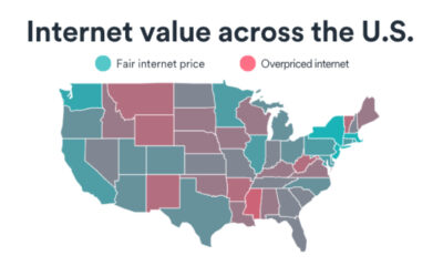 In this interactive map, see at a glance which states rank higher (green) or lower (red) on the Internet Value Index.