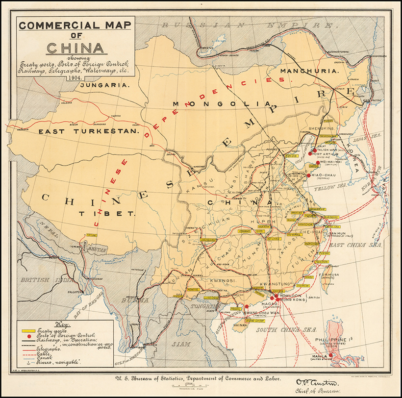 Map of China in 1904