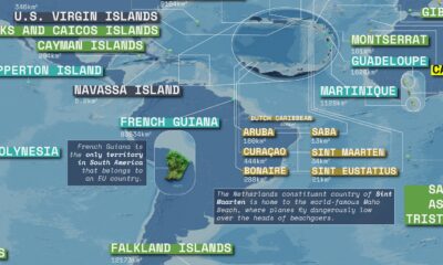 overseas territories and dependencies around the world and their sovereign states.