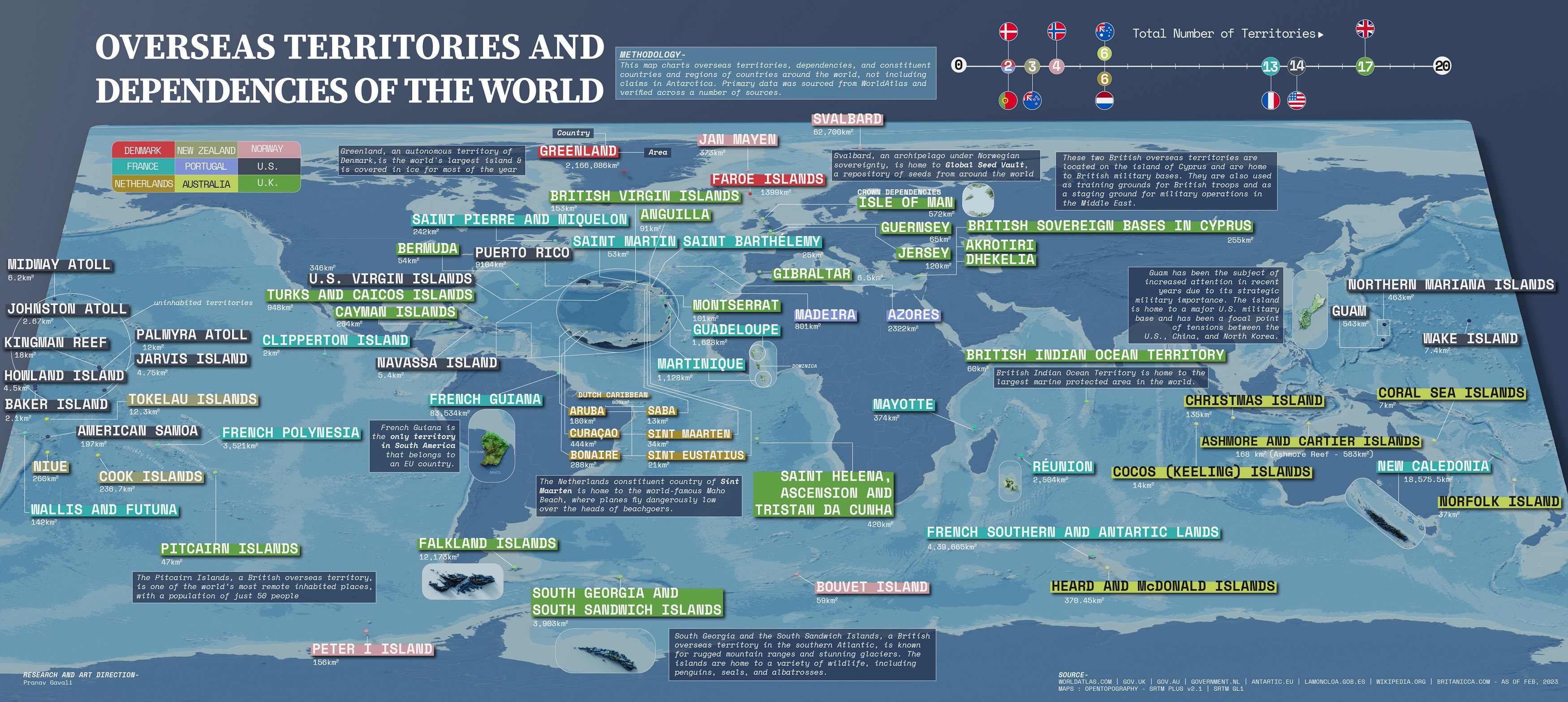 Mapped: Overseas Territories and Dependencies of the World