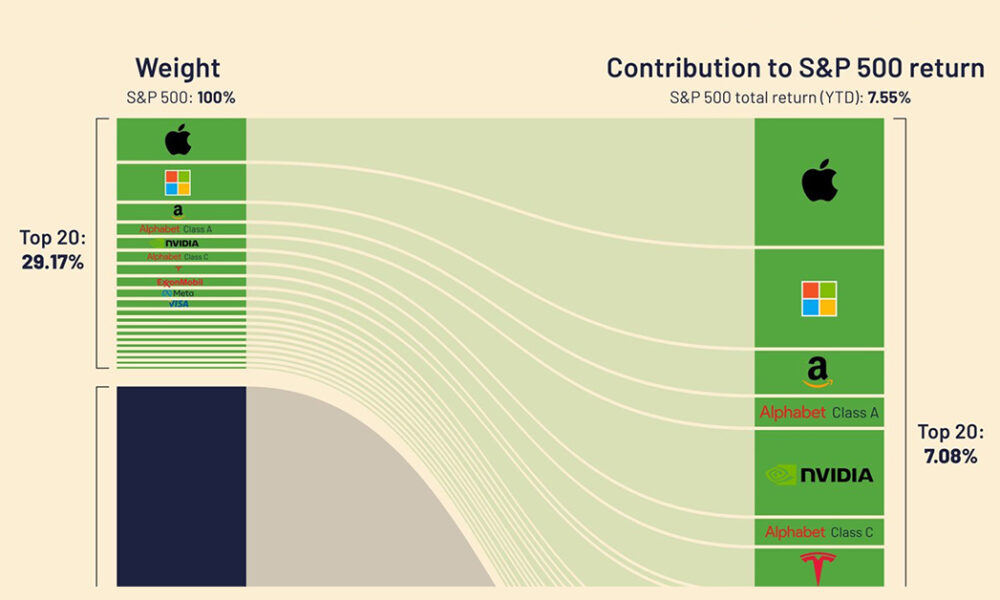 Just 20 Stocks Have Driven S&P Returns Far in 2023