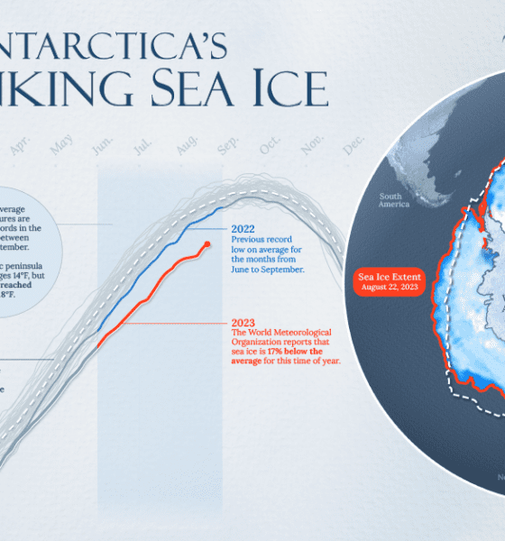 Antarctica sea ice loss tracked from 1979 to 2023