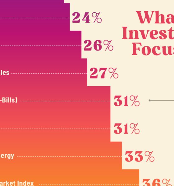 A cropped bar chart showing the various options retail investors picked as part of their strategy for the second half of 2023.