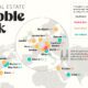 A cropped map showing the bubble-risk rating of 25 major property markets around the world.