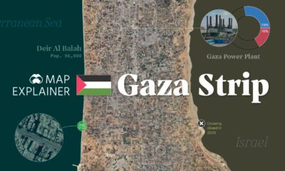 Gaza Strip map infographic