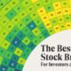 A heat map scoring the best stock brokers on a variety of categories like research and education; most of the category names and broker names are obscured from view in this preview image.