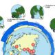 A cropped map and ranking of the fastest sinking coastal cities in the world by local land subsidence.