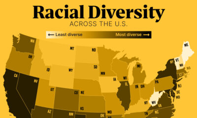 This map shows the most diverse states in the US
