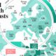 This map shows global GDP growth forecasts in 2024.