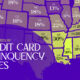 mapping credit card delinquency rates in the U.S.