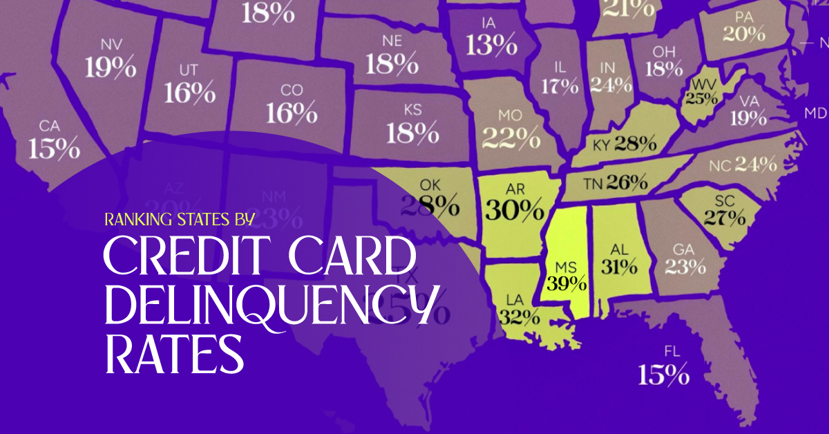 mapping credit card delinquency rates in the U.S.