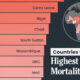 A cropped chart of the top 15 countries with the highest infant mortality rates.