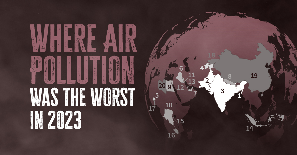 Ranked: The Countries With the Most Air Pollution in 2023