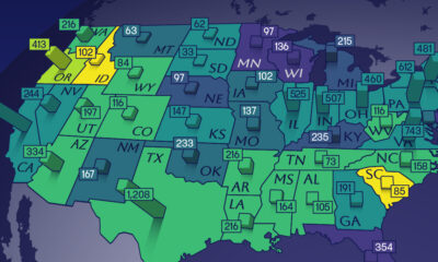 The preview image for a state-level U.S. map showing the number and average age of energy projects in interconnection queues as of December 31, 2023.