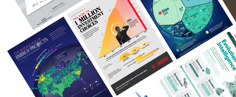 Collage of Visual Capitalist graphics