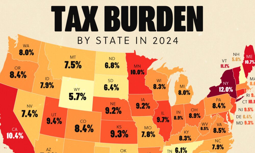 Visualizing the Tax Burden of Every U.S. State
