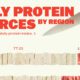 Bar chart showing daily protein sources by region.