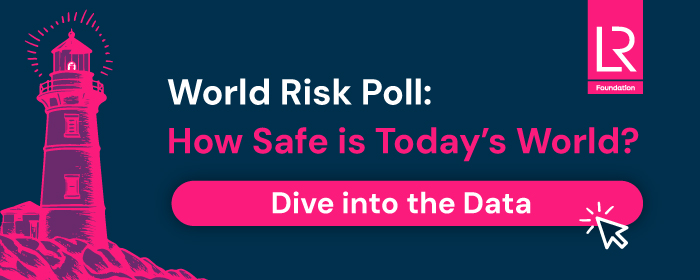 Lighthouse in-article ad for the World Risk Poll 2024 report. Dive into data to see how safe the world is today.