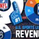 This pie chart graphic shows U.S. sports leagues by revenue over the 2022-2023 seasons.