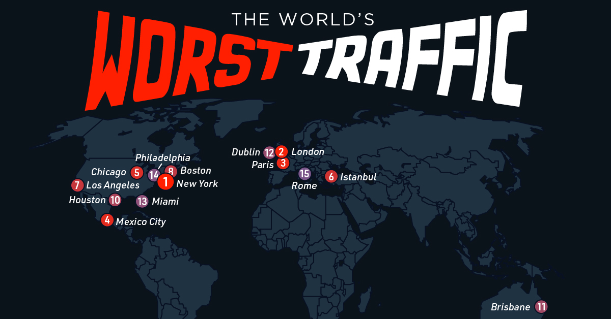 Ranked Worst Cities For Rush Hour Traffic Worldwide