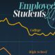 The preview image for a line graph of U.S. high school and college employment over time.