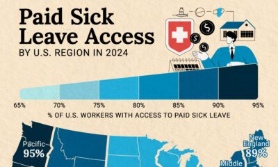 The preview image for a map of U.S. regions by access to paid sick leave.