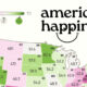 This map shows the happiest states in America in 2024.