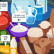 The preview image for a voronoi chart showing a breakdown of what Americans eat.