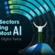 The preview image for a radial column chart showing which sectors are adding the most AI to their digital twins.