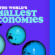 This map plots the five smallest economies in the world by their estimated GDP in 2025.