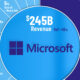 Pie chart showing Microsoft revenues in the fiscal year ending in June 2024.