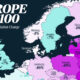 This cropped map shows Europe’s projected population change for every European country between now and the year 2100.