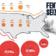 This infographic highlights fentanyl seizures at the U.S. borders with Canada and Mexico, along with other ports of entry.
