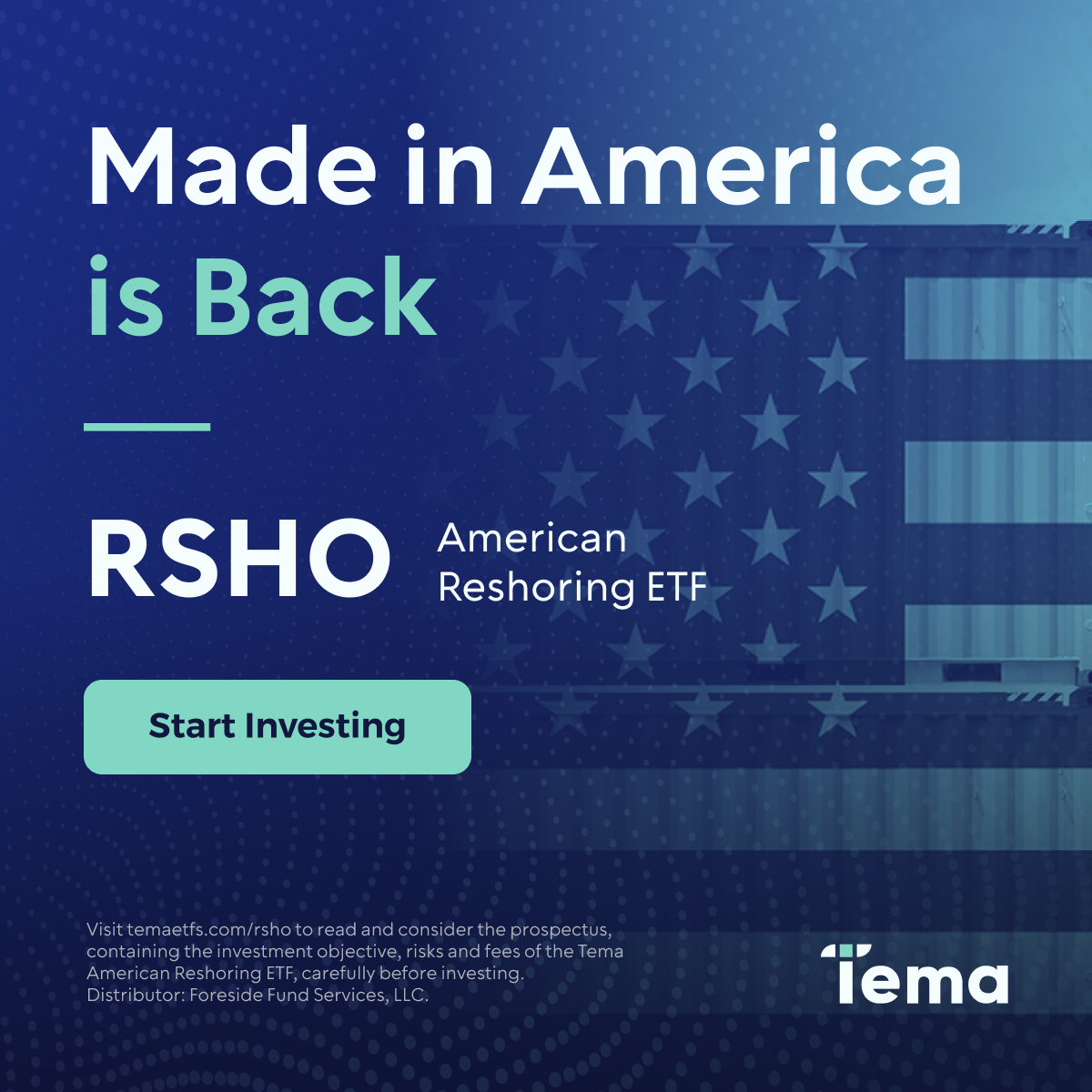 Made in America is Back with Tema's American Reshoring ETF