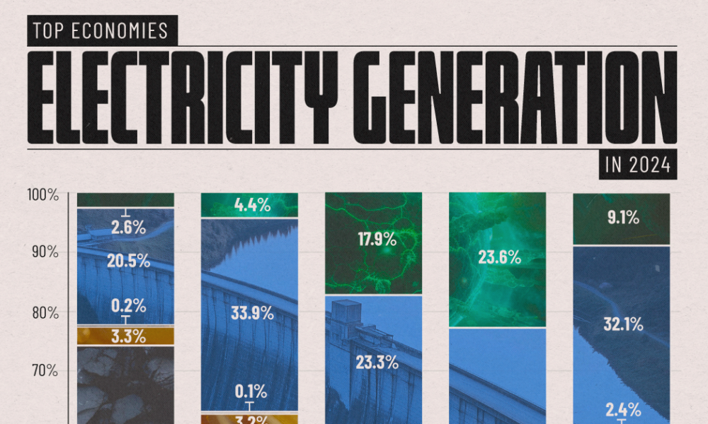 Bar chart showing how coal dominated power generation in 2024.