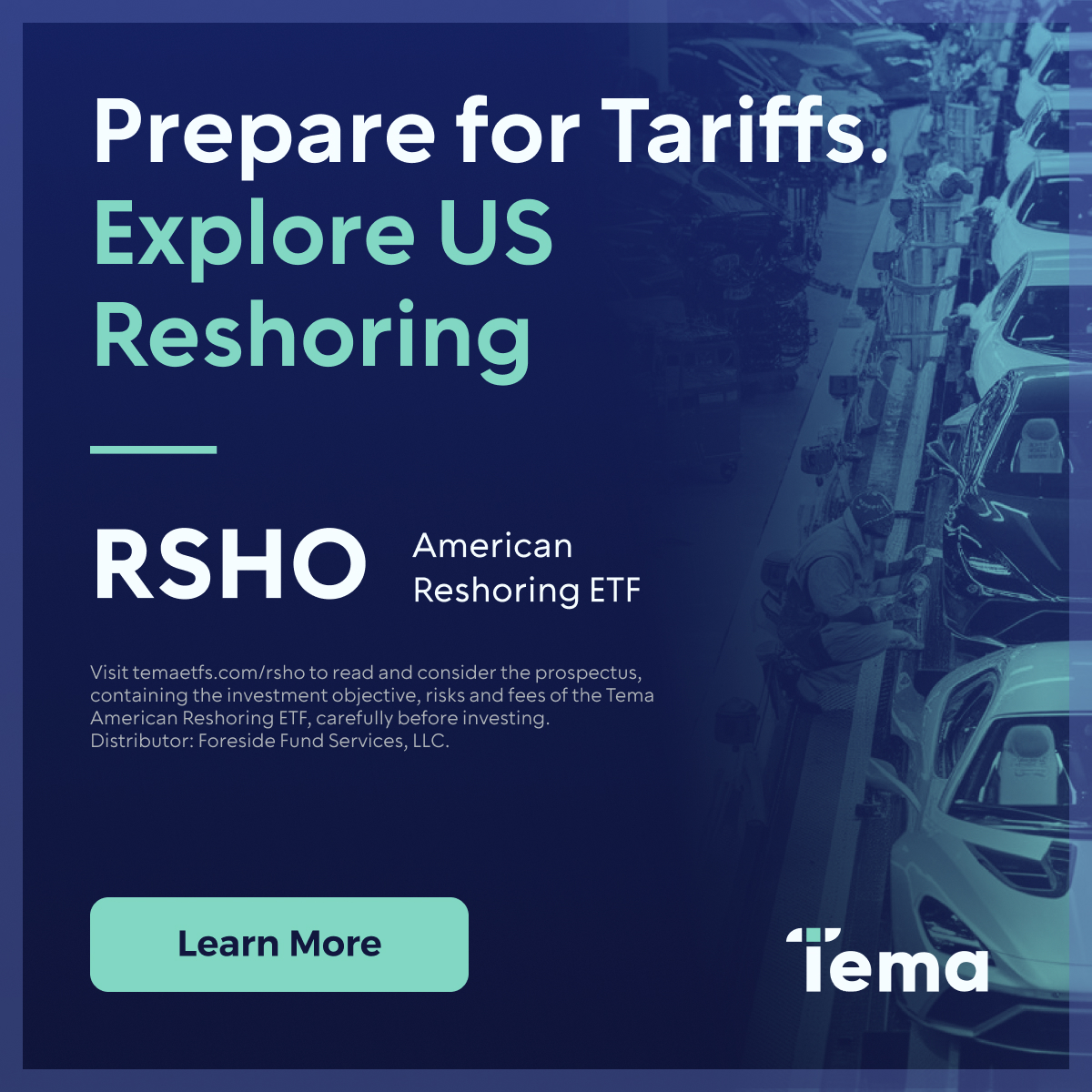 Prepare for Tariffs. Explore US Reshoring RSHO American Reshoring ETF Learn More
